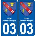 03 Abrest blason ville autocollant plaque stickers