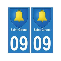 09 Saint-Girons blason ville autocollant plaque