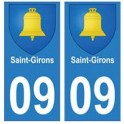 09 Saint-Girons blason ville autocollant plaque