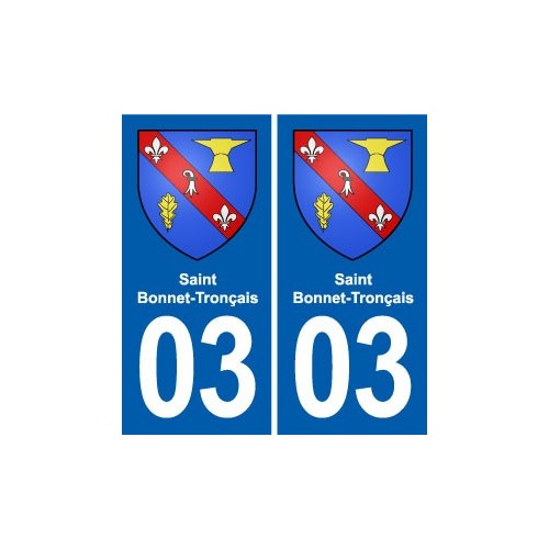 03 Abrest blason ville autocollant plaque stickers