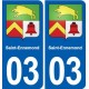 03 Abrest blason ville autocollant plaque stickers