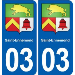 03 Abrest blason ville autocollant plaque stickers