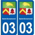 03 Abrest blason ville autocollant plaque stickers