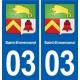 03 Abrest blason ville autocollant plaque stickers