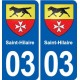 03 Abrest blason ville autocollant plaque stickers