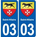 03 Abrest blason ville autocollant plaque stickers