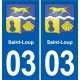 03 Abrest blason ville autocollant plaque stickers
