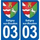 03 Abrest blason ville autocollant plaque stickers