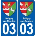 03 Abrest blason ville autocollant plaque stickers