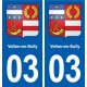 03 Abrest blason ville autocollant plaque stickers