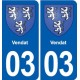 03 Abrest blason ville autocollant plaque stickers