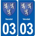 03 Abrest blason ville autocollant plaque stickers