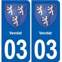 03 Abrest blason ville autocollant plaque stickers