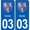03 Abrest blason ville autocollant plaque stickers