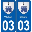 03 Abrest blason ville autocollant plaque stickers