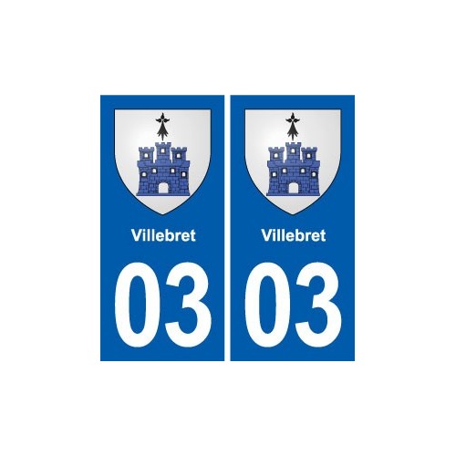 03 Abrest blason ville autocollant plaque stickers