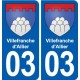 03 Abrest blason ville autocollant plaque stickers