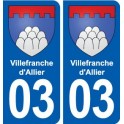 03 Abrest blason ville autocollant plaque stickers