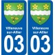 03 Abrest blason ville autocollant plaque stickers