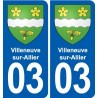 03 Abrest blason ville autocollant plaque stickers