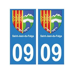 09 Saint-Jean-du-Falga blason ville autocollant plaque