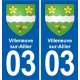 03 Abrest blason ville autocollant plaque stickers