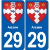 29 Bannalec blason autocollant plaque stickers ville