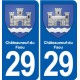 29 Guilers blason autocollant plaque stickers ville