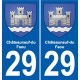 29 Guilers blason autocollant plaque stickers ville