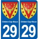 29 Lesneven blason autocollant plaque stickers ville