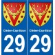 29 Lesneven blason autocollant plaque stickers ville