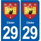 29 Lesneven blason autocollant plaque stickers ville