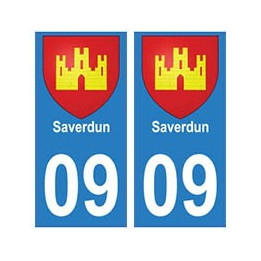 09 Saverdun blason ville autocollant plaque