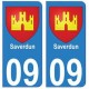 09 Saverdun blason ville autocollant plaque