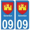 09 Saverdun blason ville autocollant plaque