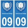09 Tarascon-sur-Ariège blason ville autocollant plaque