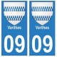 09 Varilhes blason ville autocollant plaque