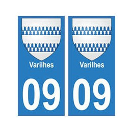09 Varilhes blason ville autocollant plaque
