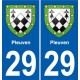 29 Penmarch blason autocollant plaque stickers ville