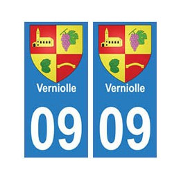 09 Verniolle blason ville autocollant plaque