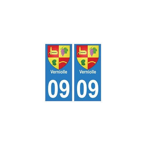 09 Verniolle blason ville autocollant plaque
