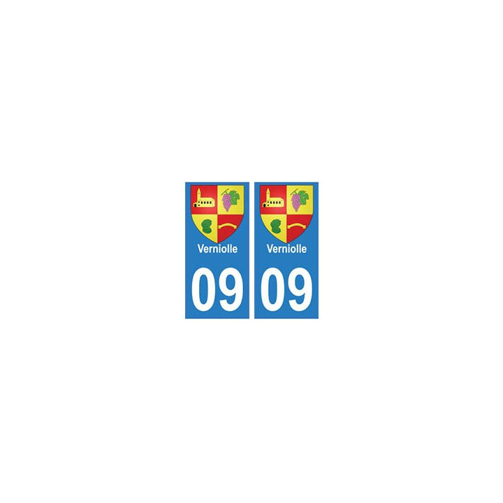 09 Verniolle blason ville autocollant plaque