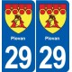 29 Penmarch blason autocollant plaque stickers ville