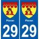 29 Penmarch blason autocollant plaque stickers ville
