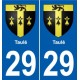 29 Penmarch blason autocollant plaque stickers ville