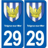 29 Penmarch logo autocollant plaque stickers ville