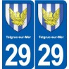 29 Penmarch logo autocollant plaque stickers ville