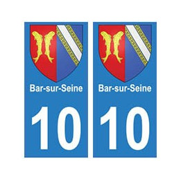 10 Bar-sur-Seine autocollant plaque