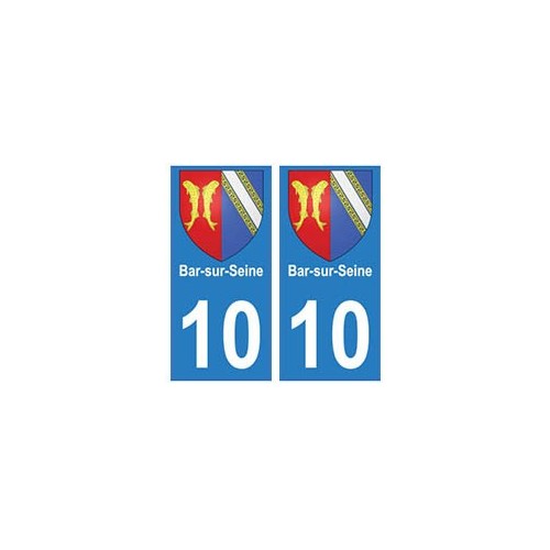 10 Bar-sur-Seine autocollant plaque