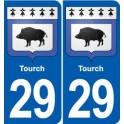29 Penmarch blason autocollant plaque stickers ville